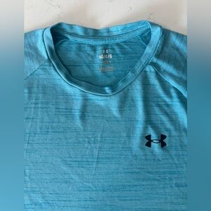 Under Armour Blue Short Sleeve Tee Athletic Performance